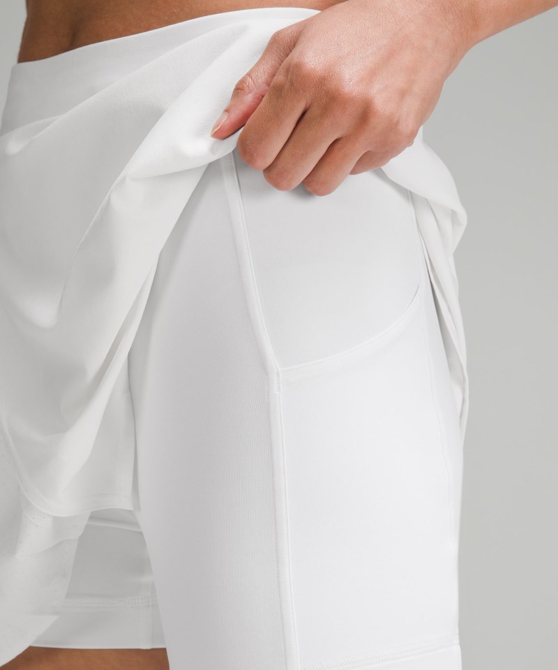 Lululemon Asymmetrical Pleated Tennis Skirt White Online Outlet Sale