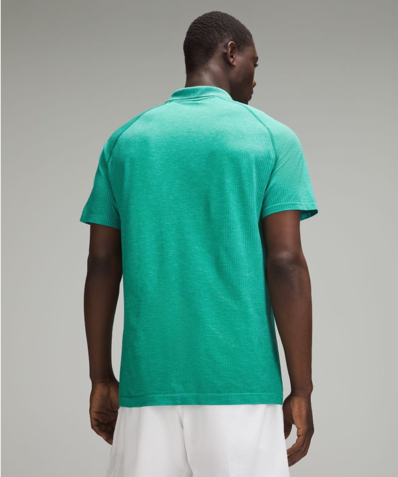 Lululemon Metal Vent Tech Polo Shirt *Updated Fit Kayak Blue Light / Cascadia Green Online Outlet Sale