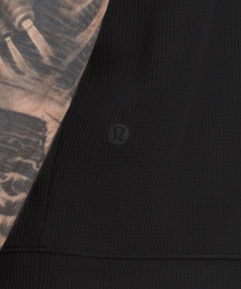 Lululemon Textured Mesh Short-Sleeve Polo Shirt Black Online Outlet Sale