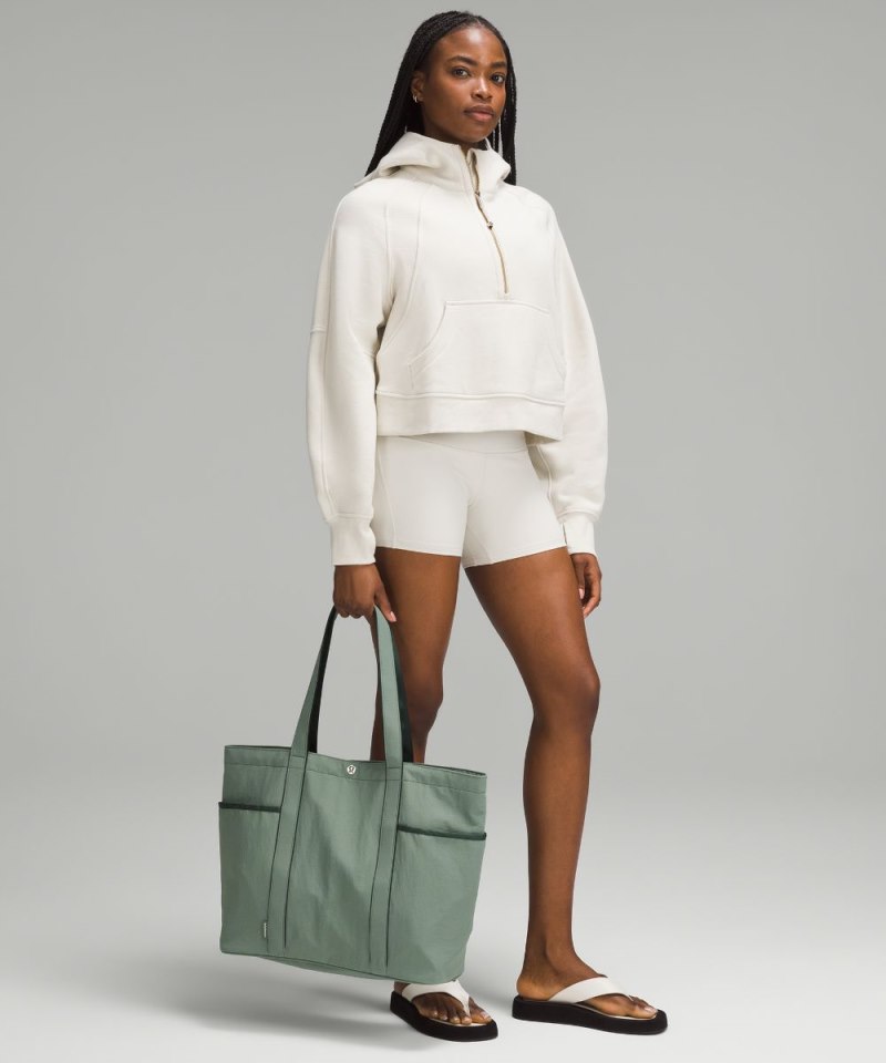 Lululemon Daily Multi-Pocket Tote Bag 20L Grey Eucalyptus / Legacy Green Online Outlet Sale