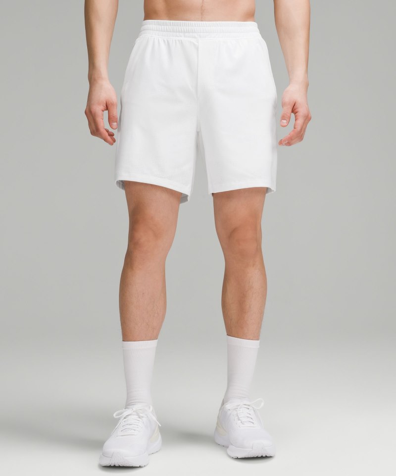 Lululemon Pace Breaker Lined Short 7" *Jacquard White Online Outlet Sale