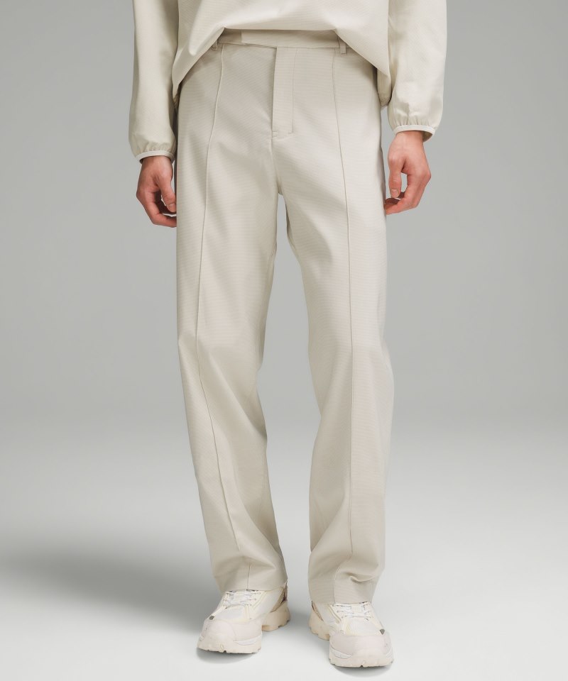 Lululemon lululemon lab Stretch Woven Trouser 34"L Nano Check Antique White Bamboo Online Outlet Sale