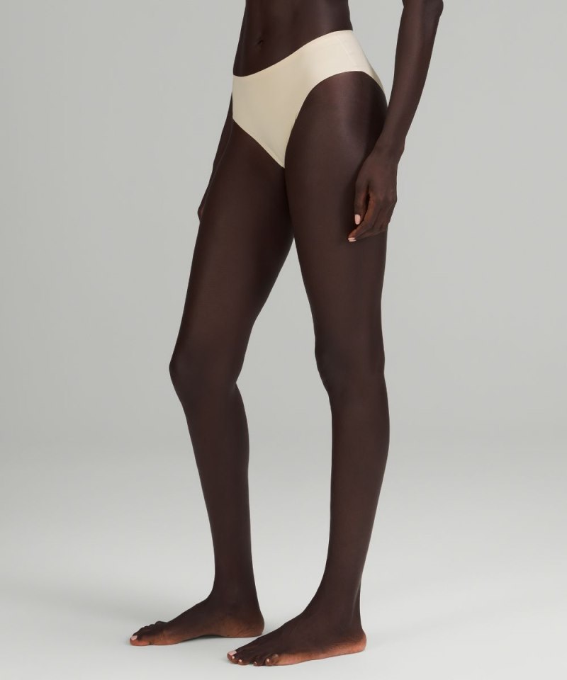 Lululemon InvisiWear Mid-Rise Bikini Underwear Pale Linen Online Outlet Sale