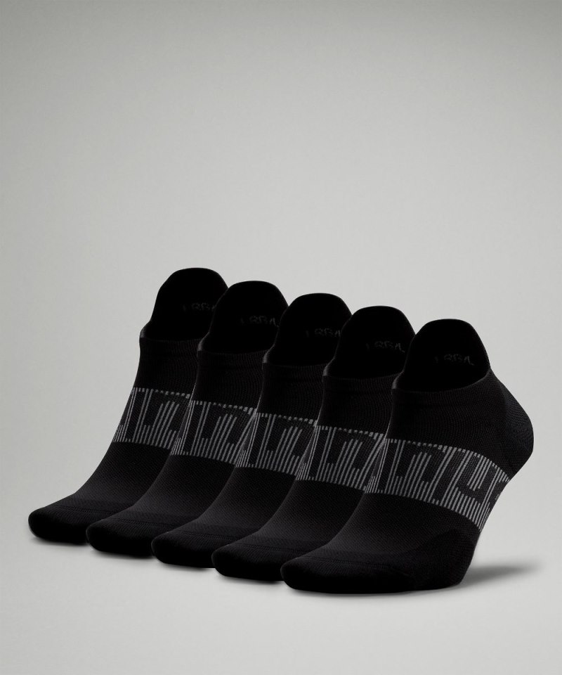 Lululemon Men's Power Stride Tab Socks *5 Pack Black Online Outlet Sale