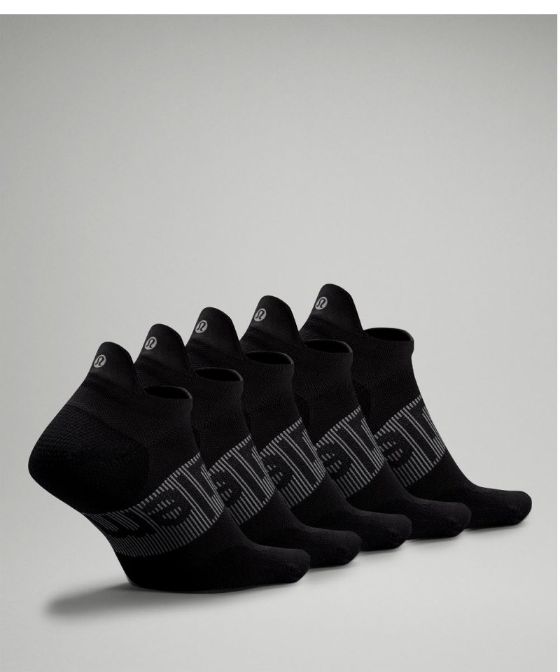 Lululemon Men's Power Stride Tab Socks *5 Pack Black Online Outlet Sale
