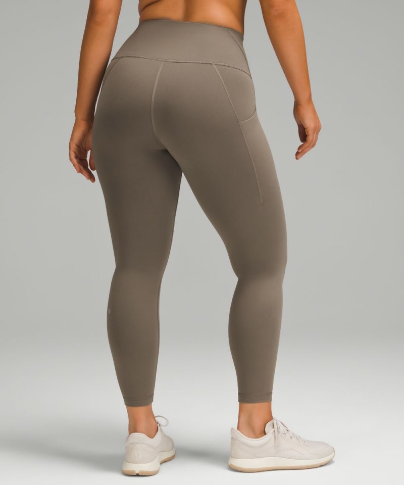 Lululemon Wunder Train Contour Fit High-Rise Tight with Pockets 25" Nomad Online Outlet Sale