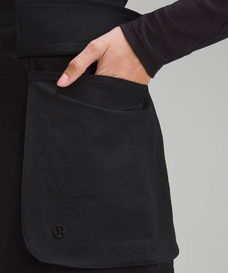 Lululemon Relaxed-Fit Super-High-Rise Cargo Short 4" Black Online Outlet Sale