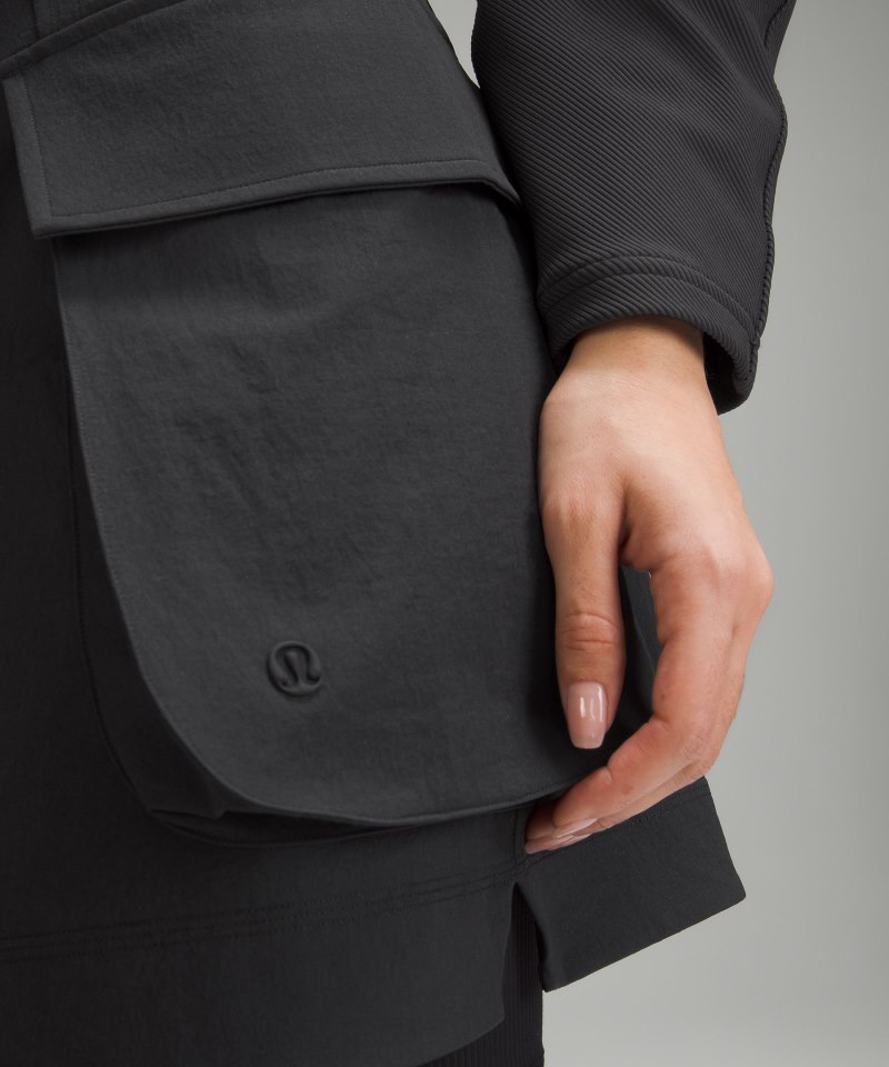 Lululemon Relaxed-Fit Super-High-Rise Cargo Short 4" Black Online Outlet Sale