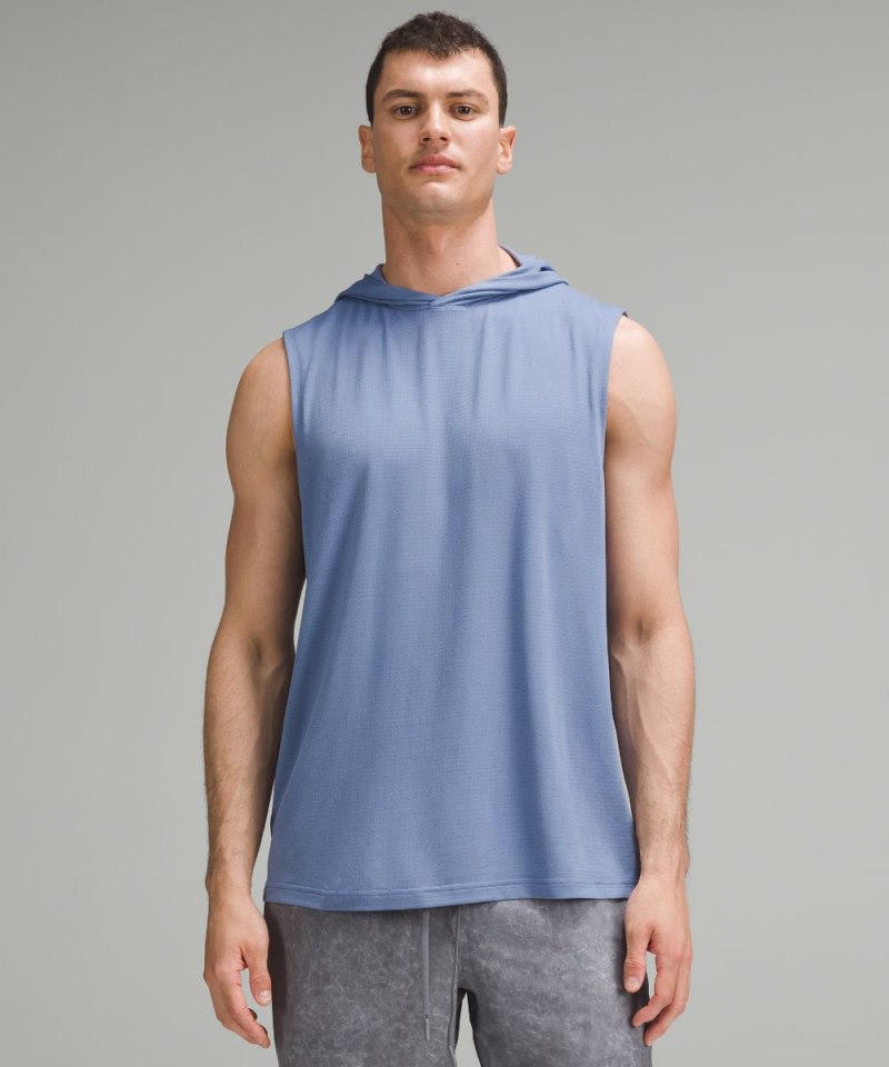 Lululemon License to Train Relaxed-Fit Sleeveless Hoodie Oasis Blue Online Outlet Sale