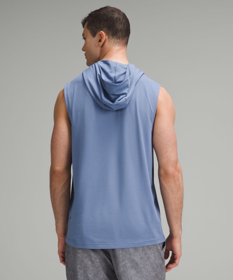 Lululemon License to Train Relaxed-Fit Sleeveless Hoodie Oasis Blue Online Outlet Sale