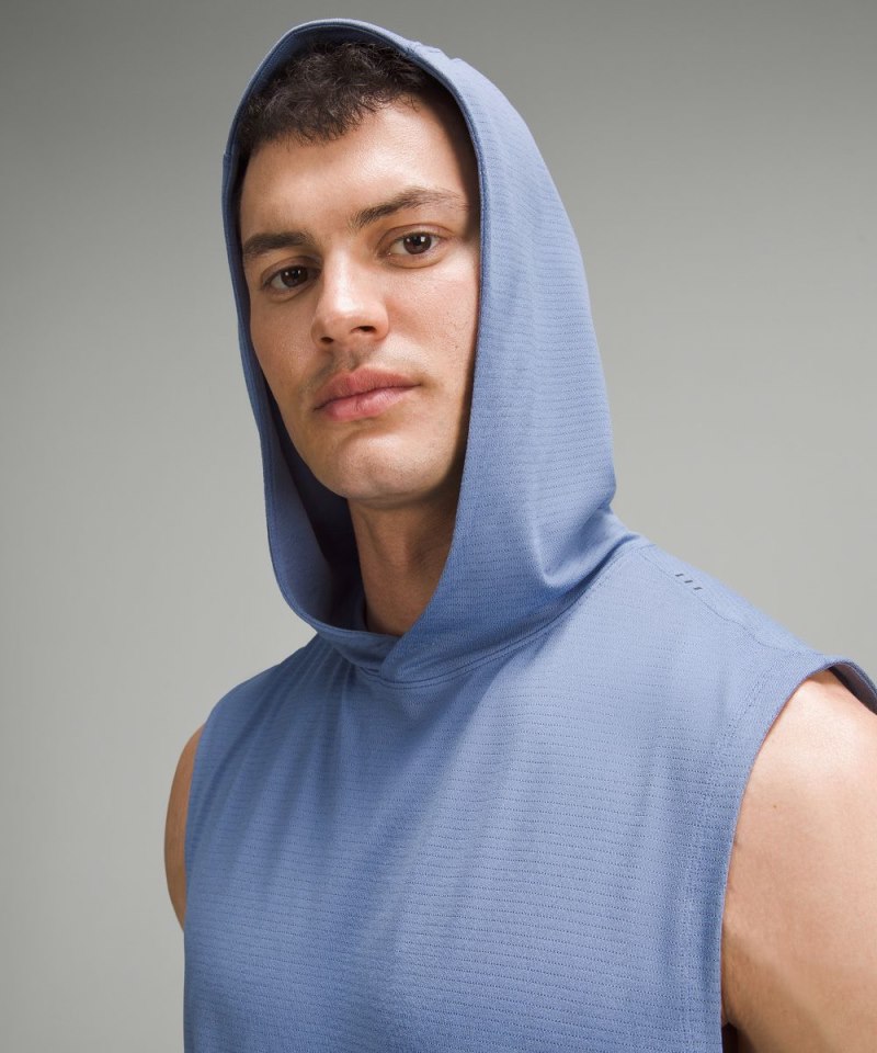 Lululemon License to Train Relaxed-Fit Sleeveless Hoodie Oasis Blue Online Outlet Sale