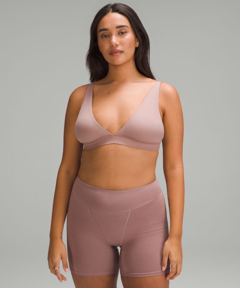 Lululemon Wundermost Ultra-Soft Nulu Triangle Bralette A–D Cups Twilight Rose Online Outlet Sale