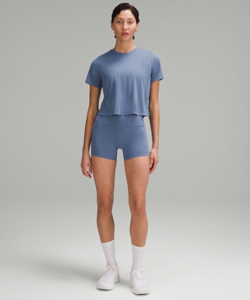 Lululemon Ultralight Waist-Length T-Shirt Oasis Blue Online Outlet Sale