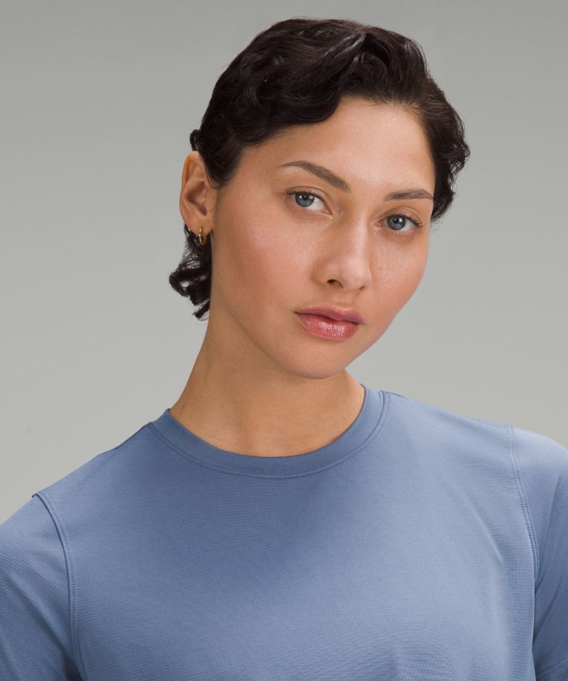 Lululemon Ultralight Waist-Length T-Shirt Oasis Blue Online Outlet Sale