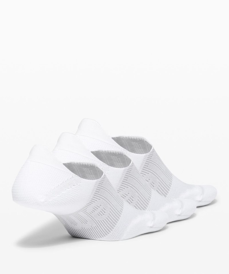 Lululemon Women's Power Stride No-Show Socks with Active Grip *3 Pack White Online Outlet Sale