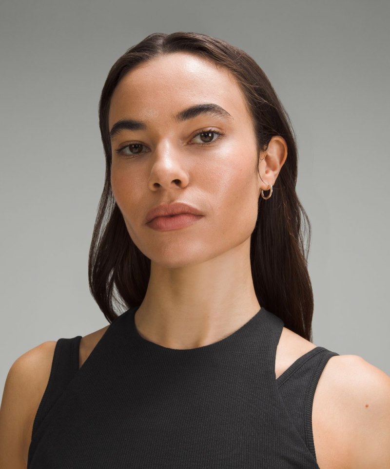 Lululemon Ribbed Cotton Modal Cut-Out Dress Black Online Outlet Sale
