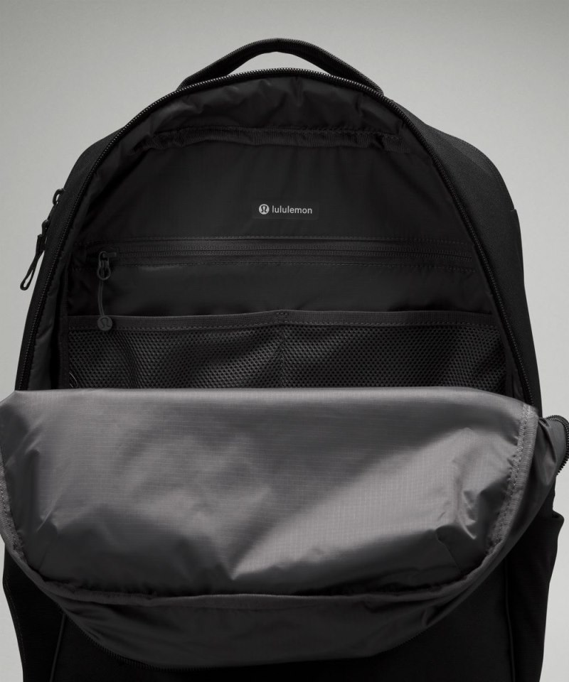 Lululemon Double-Zip Backpack 22L Black / Traverse Grey Online Outlet Sale
