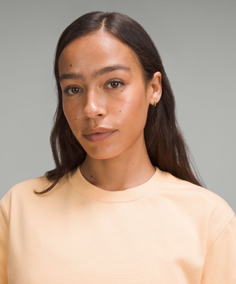 Lululemon Relaxed-Fit Cotton Jersey T-Shirt Peach Bellini Online Outlet Sale