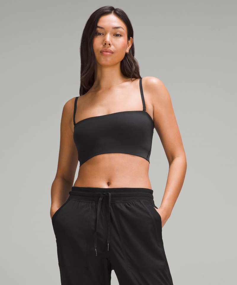 Lululemon Wundermost Ultra-Soft Nulu Bandeau Bralette *A-D Cups Black Online Outlet Sale