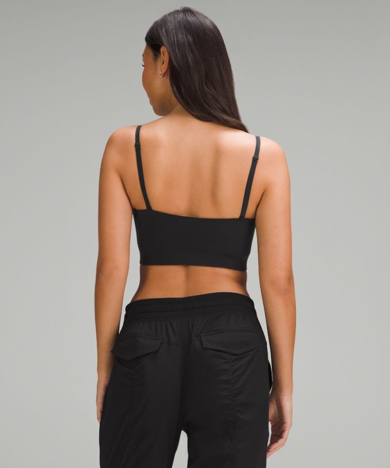 Lululemon Wundermost Ultra-Soft Nulu Bandeau Bralette *A-D Cups Black Online Outlet Sale