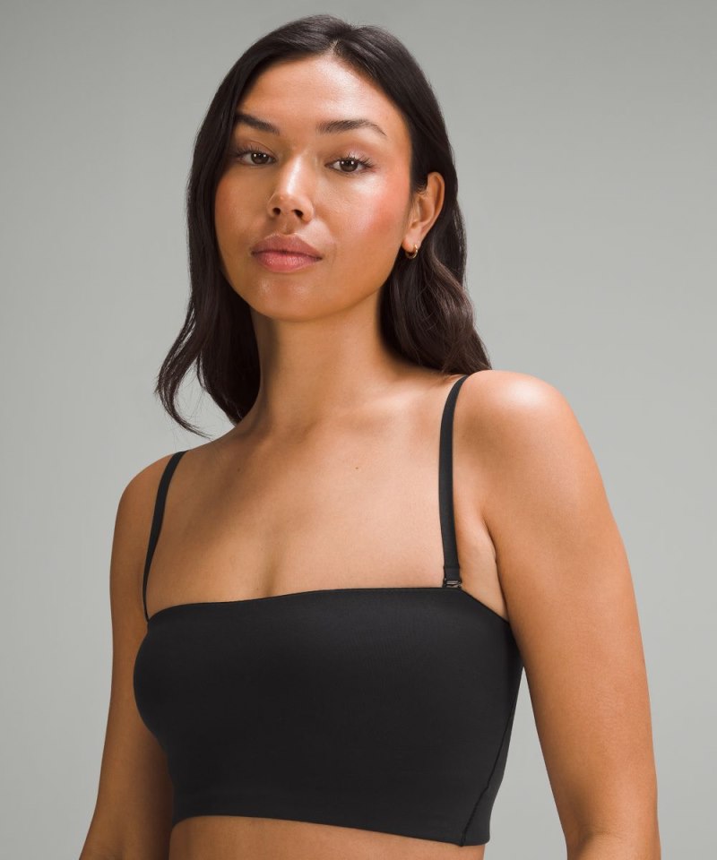 Lululemon Wundermost Ultra-Soft Nulu Bandeau Bralette *A-D Cups Black Online Outlet Sale