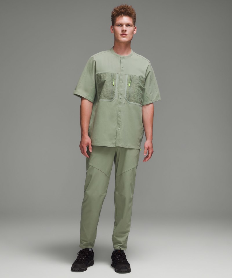 Lululemon Water-Repellent Hiking Short Sleeve Shirt Laurel Green Online Outlet Sale