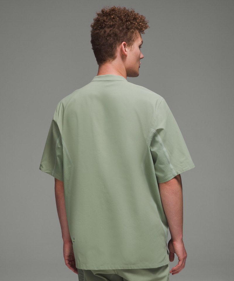 Lululemon Water-Repellent Hiking Short Sleeve Shirt Laurel Green Online Outlet Sale