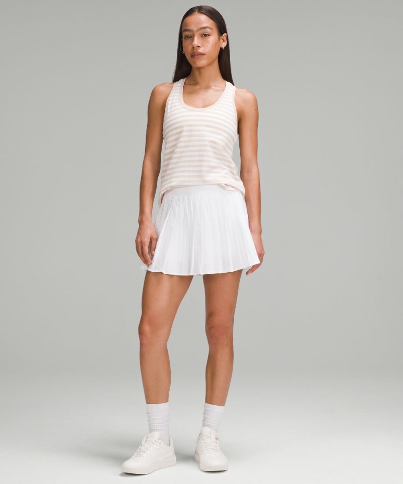 Lululemon Love Tank Top True Stripe Subtle Tan White Online Outlet Sale
