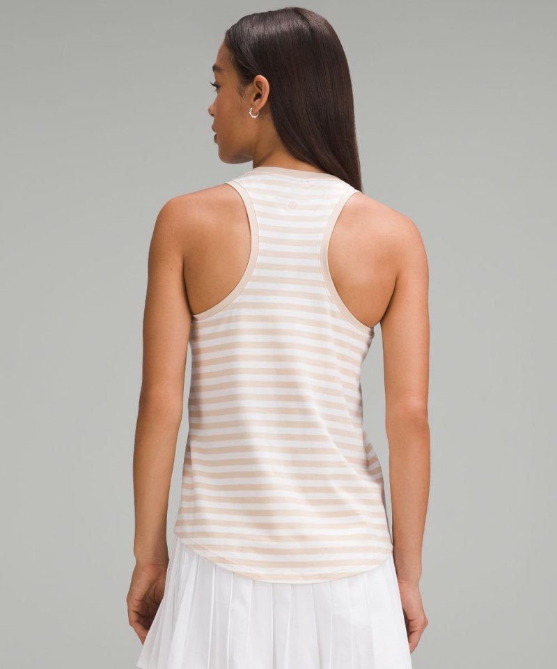 Lululemon Love Tank Top True Stripe Subtle Tan White Online Outlet Sale