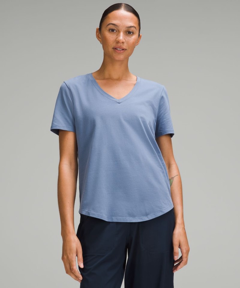 Lululemon Love V-Neck T-Shirt Oasis Blue Online Outlet Sale