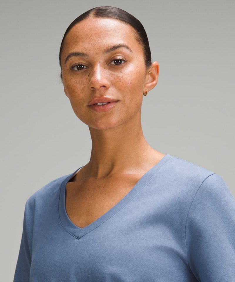 Lululemon Love V-Neck T-Shirt Oasis Blue Online Outlet Sale