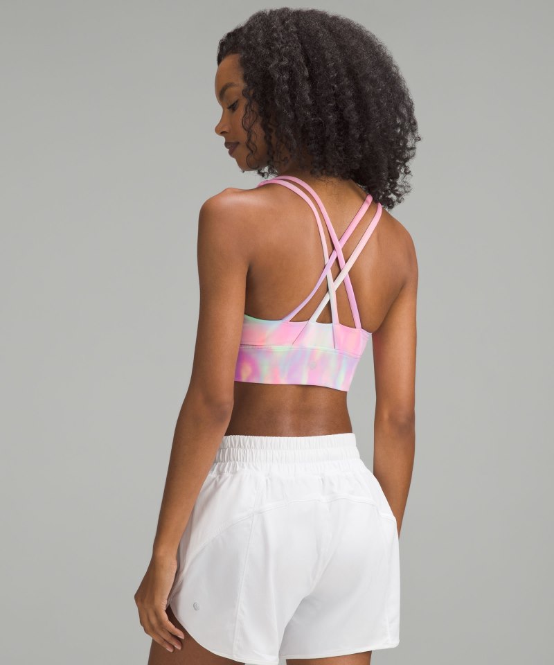 Lululemon lululemon Energy Longline Bra Medium Support, B–D Cups *Wash Psychedelic Wash Multi Online Outlet Sale