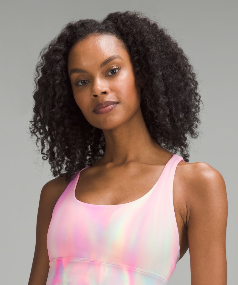 Lululemon lululemon Energy Longline Bra Medium Support, B–D Cups *Wash Psychedelic Wash Multi Online Outlet Sale