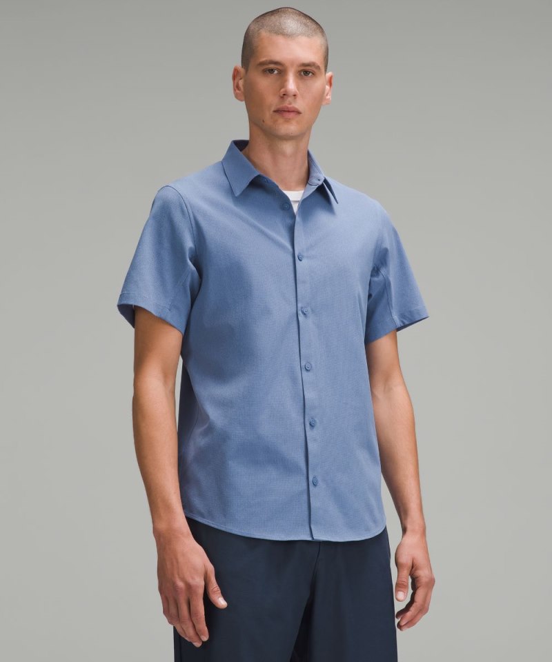 Lululemon Airing Easy Short-Sleeve Shirt Oasis Blue Online Outlet Sale