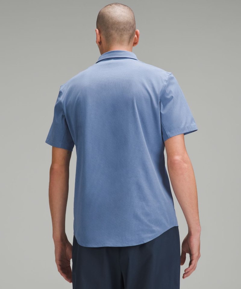 Lululemon Airing Easy Short-Sleeve Shirt Oasis Blue Online Outlet Sale