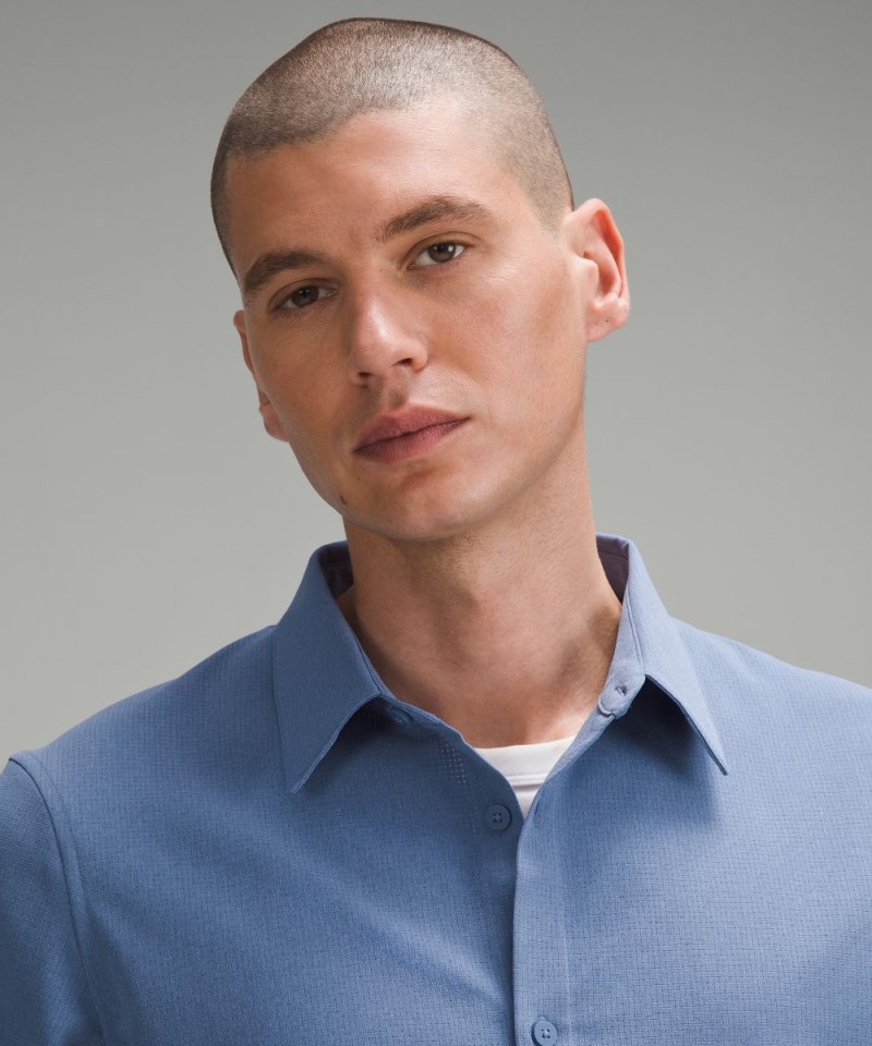Lululemon Airing Easy Short-Sleeve Shirt Oasis Blue Online Outlet Sale