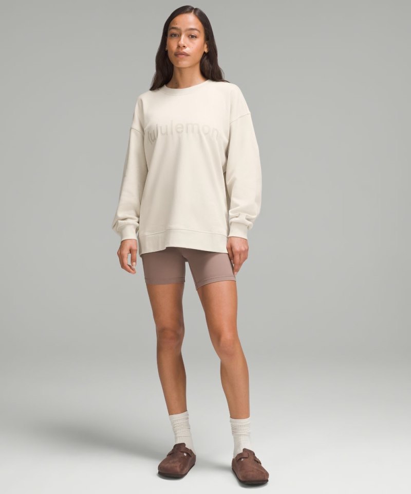 Lululemon Perfectly Oversized Crew *Graphic Bone Online Outlet Sale
