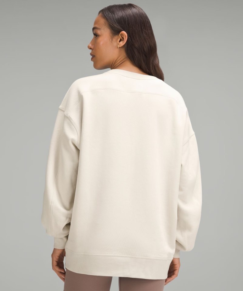 Lululemon Perfectly Oversized Crew *Graphic Bone Online Outlet Sale