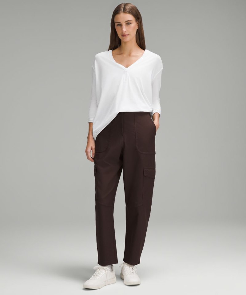 Lululemon Back In Action V-Neck Long-Sleeve Shirt White Online Outlet Sale