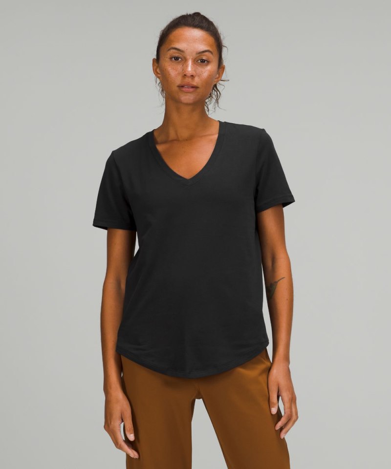 Lululemon Love V-Neck T-Shirt Black Online Outlet Sale