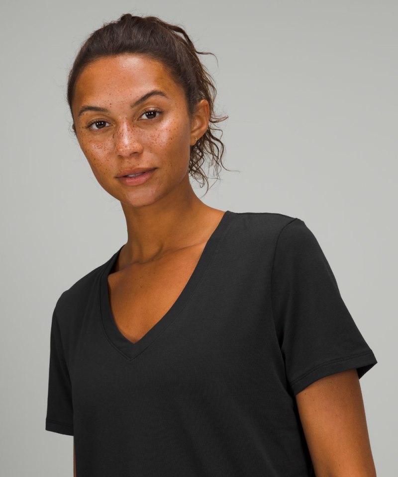 Lululemon Love V-Neck T-Shirt Black Online Outlet Sale
