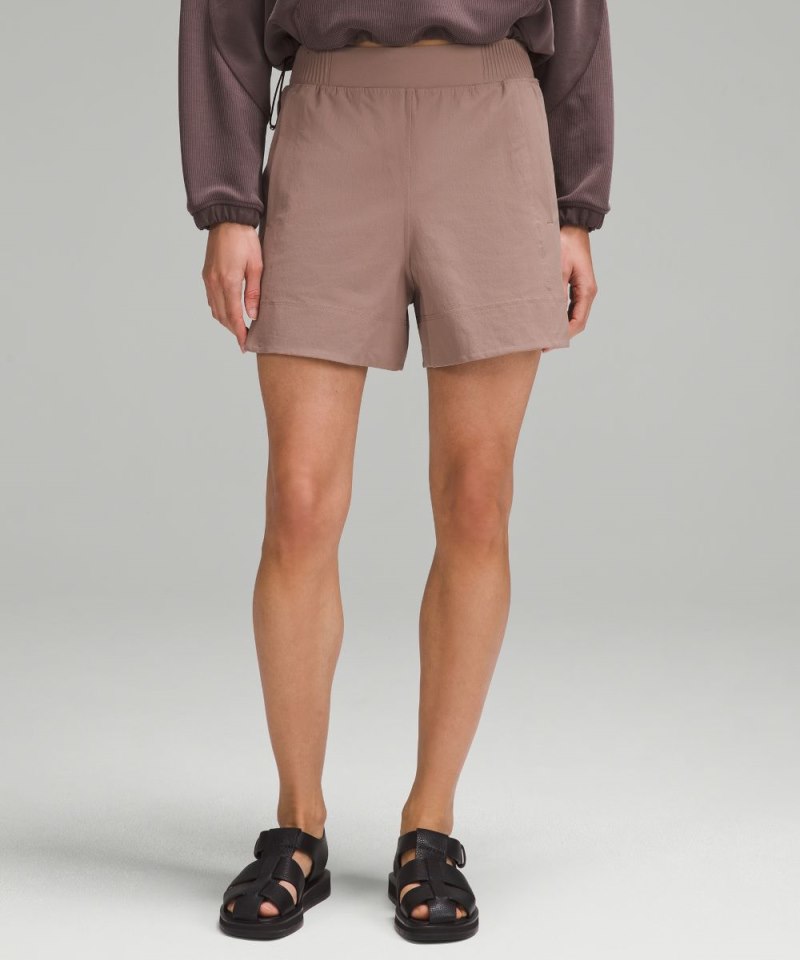 Lululemon Stretch Woven Relaxed-Fit High-Rise Short 4" Taupetastic Online Outlet Sale