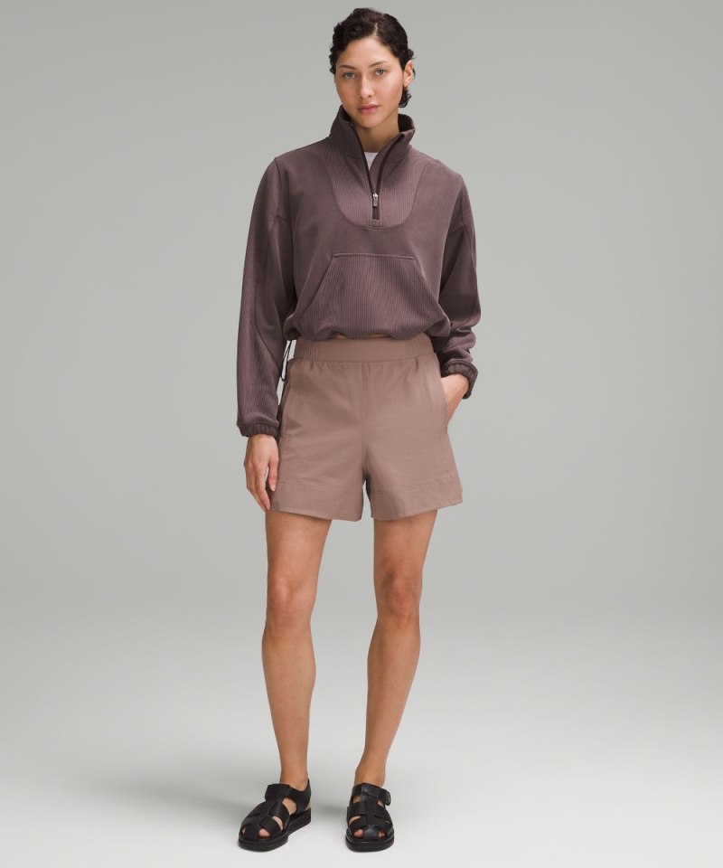 Lululemon Stretch Woven Relaxed-Fit High-Rise Short 4" Taupetastic Online Outlet Sale