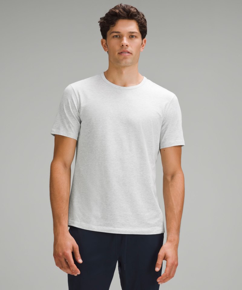 Lululemon 5 Year Basic T-Shirt *5 Pack Black / White / Heathered Vapor / Blue Linen Online Outlet Sale