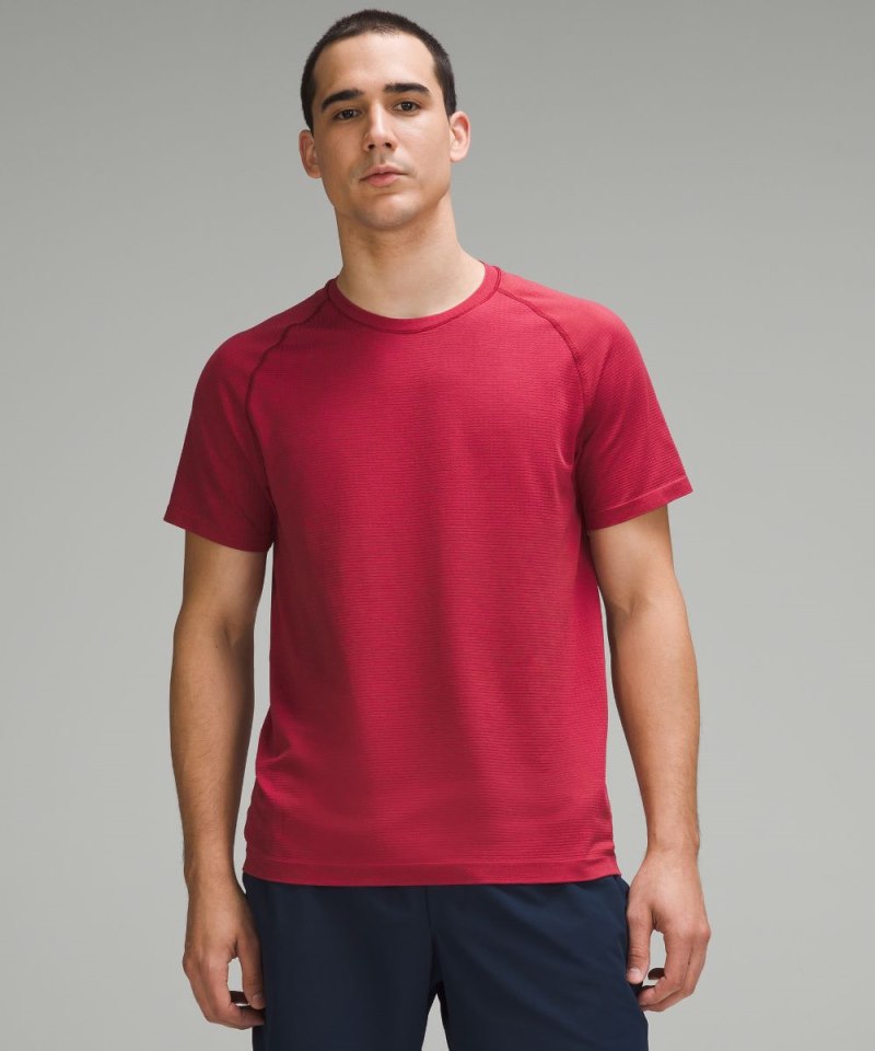 Lululemon Metal Vent Tech Short-Sleeve Shirt *Updated Fit Cherry Mist / Gamay Red Online Outlet Sale