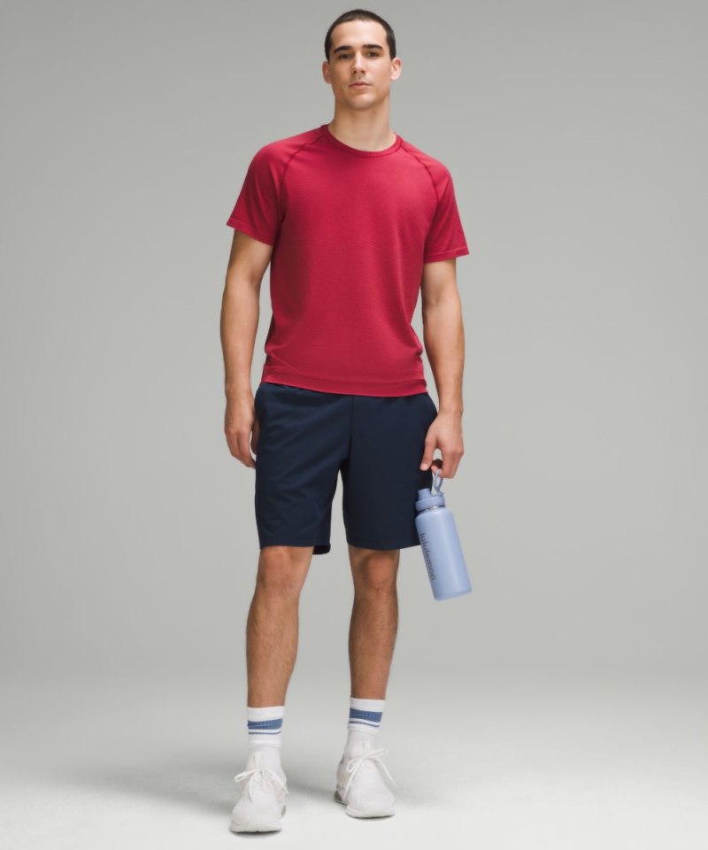 Lululemon Metal Vent Tech Short-Sleeve Shirt *Updated Fit Cherry Mist / Gamay Red Online Outlet Sale