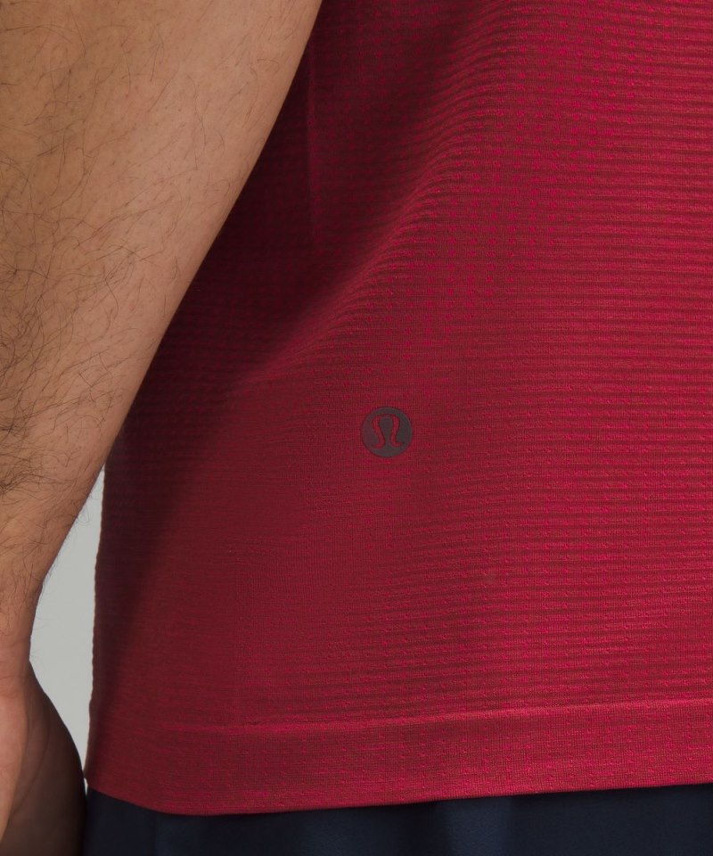 Lululemon Metal Vent Tech Short-Sleeve Shirt *Updated Fit Cherry Mist / Gamay Red Online Outlet Sale