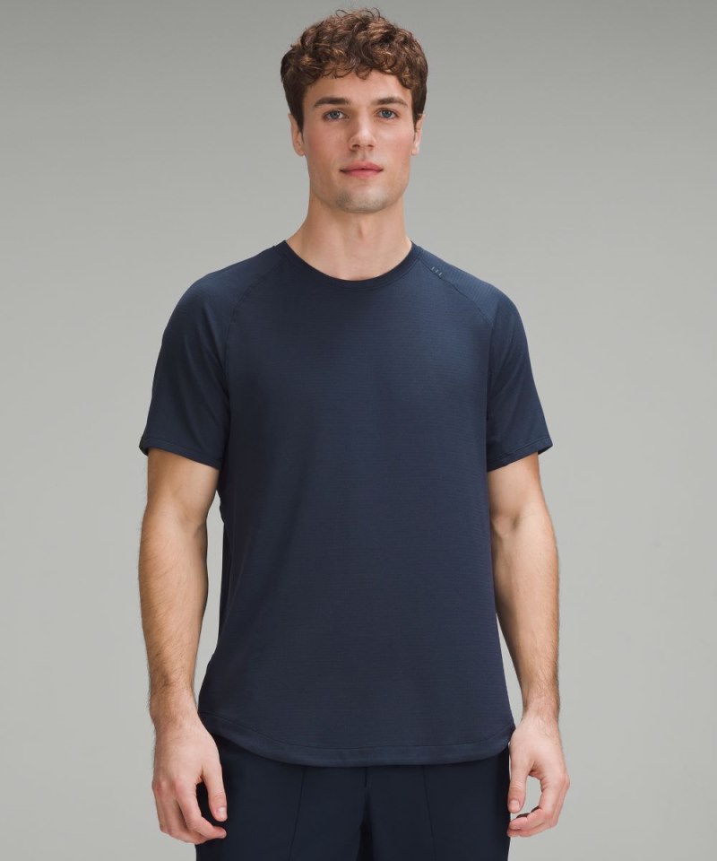 Lululemon License to Train Short-Sleeve Shirt True Navy Online Outlet Sale
