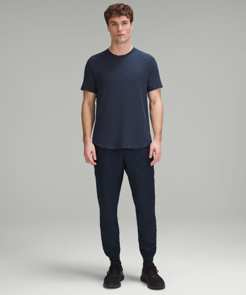 Lululemon License to Train Short-Sleeve Shirt True Navy Online Outlet Sale