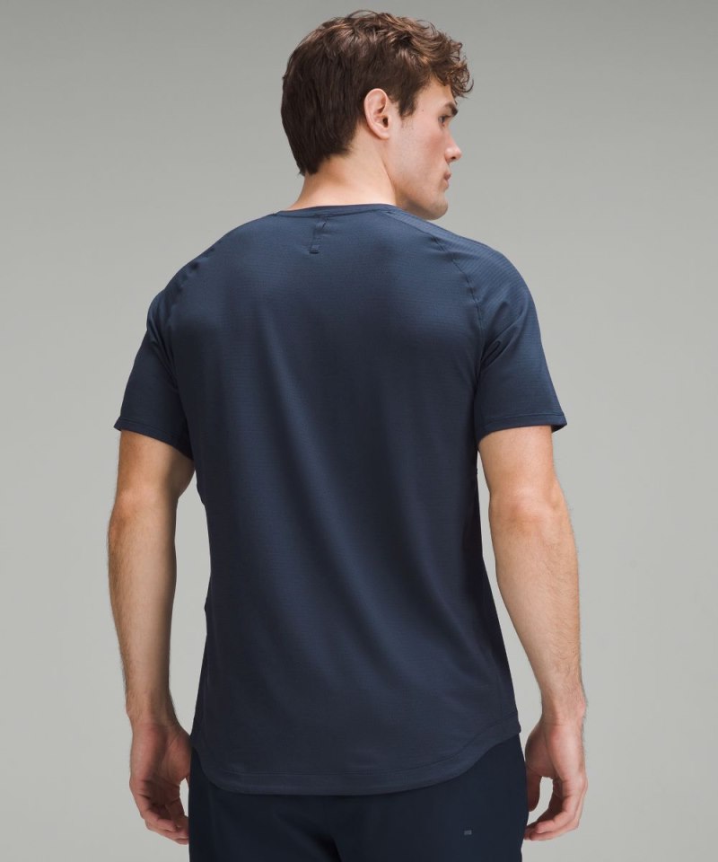 Lululemon License to Train Short-Sleeve Shirt True Navy Online Outlet Sale